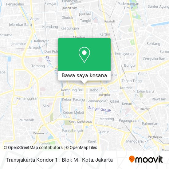 Peta Transjakarta Koridor 1 : Blok M - Kota