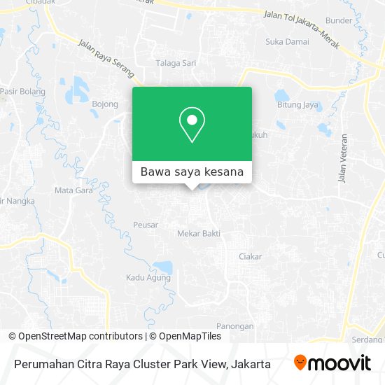 Peta Perumahan Citra Raya Cluster Park View