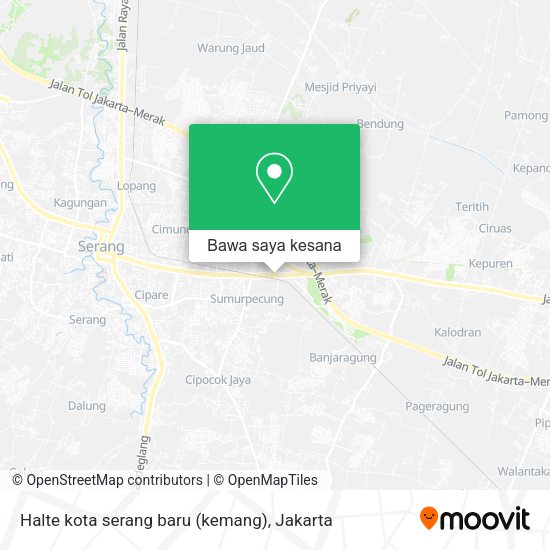 Peta Halte kota serang baru (kemang)