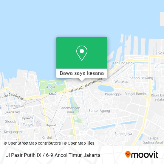 Peta Jl Pasir Putih IX / 6-9 Ancol Timur
