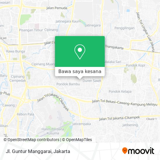 Peta Jl. Guntur Manggarai