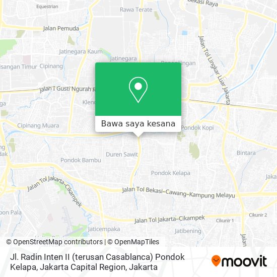 Peta Jl. Radin Inten II (terusan Casablanca) Pondok Kelapa, Jakarta Capital Region