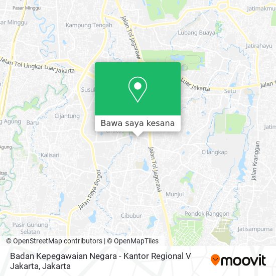 Peta Badan Kepegawaian Negara - Kantor Regional V Jakarta