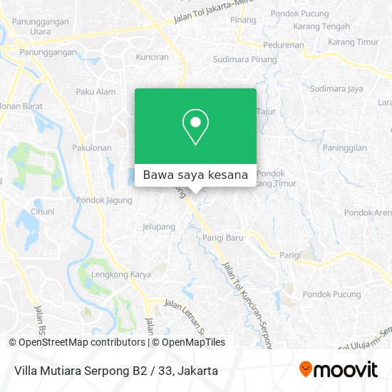 Peta Villa Mutiara Serpong B2 / 33