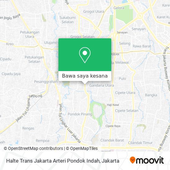 Peta Halte Trans Jakarta Arteri Pondok Indah