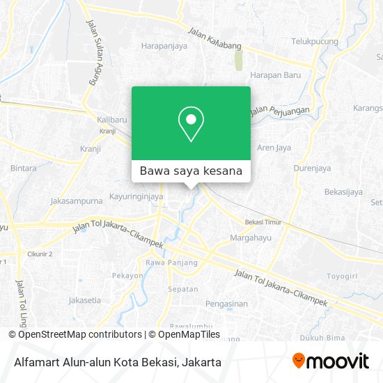 Peta Alfamart Alun-alun Kota Bekasi