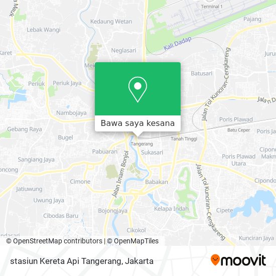 Peta stasiun Kereta Api Tangerang