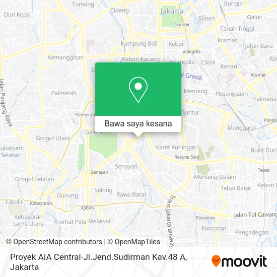 Peta Proyek AIA Central-Jl.Jend.Sudirman Kav.48 A