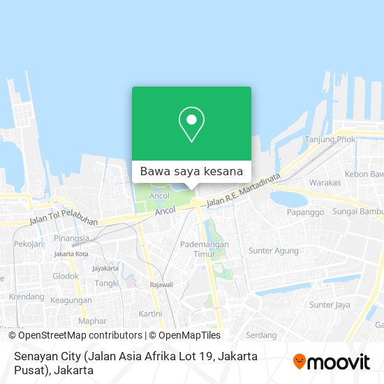 Peta Senayan City (Jalan Asia Afrika Lot 19, Jakarta Pusat)
