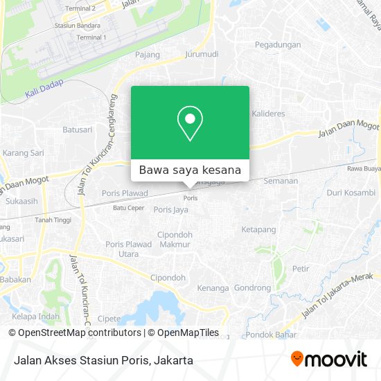 Peta Jalan Akses Stasiun Poris