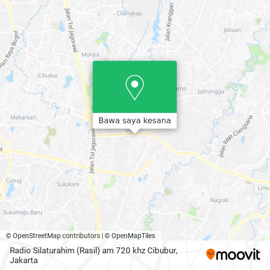 Peta Radio Silaturahim (Rasil) am 720 khz Cibubur