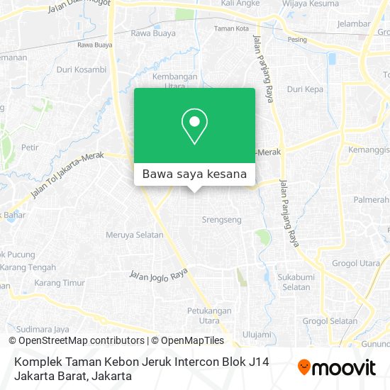Peta Komplek Taman Kebon Jeruk Intercon  Blok  J14 Jakarta Barat