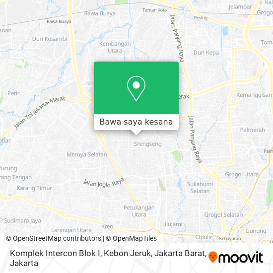 Peta Komplek Intercon Blok I, Kebon Jeruk, Jakarta Barat