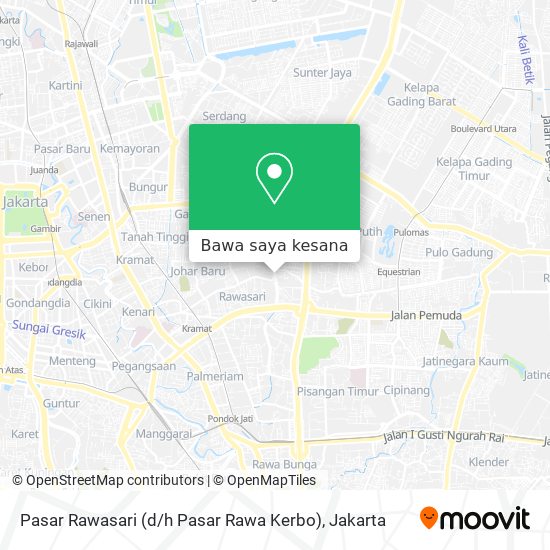 Peta Pasar Rawasari (d / h Pasar Rawa Kerbo)