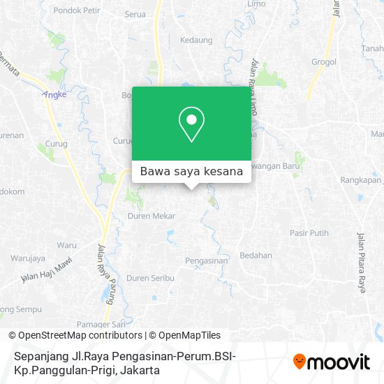 Peta Sepanjang Jl.Raya Pengasinan-Perum.BSI-Kp.Panggulan-Prigi