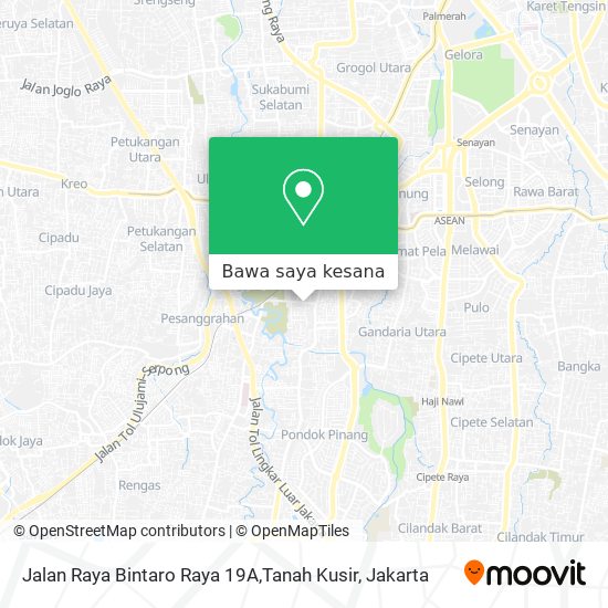 Peta Jalan Raya Bintaro Raya 19A,Tanah Kusir