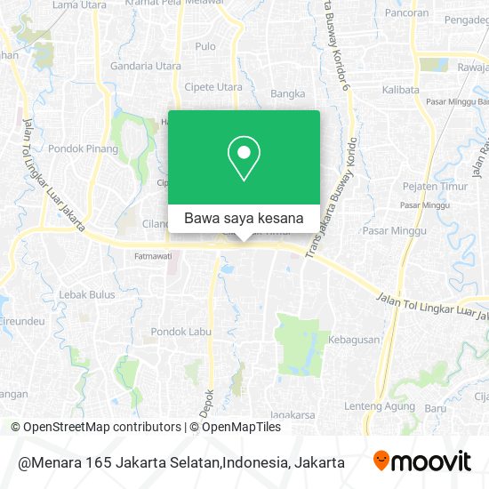 Peta @Menara 165 Jakarta Selatan,Indonesia
