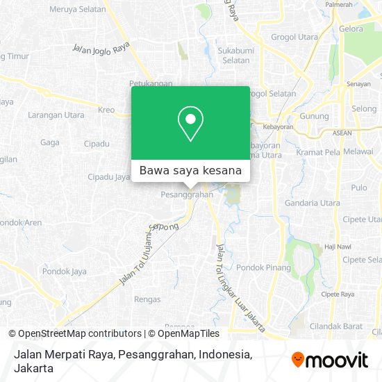 Peta Jalan Merpati Raya, Pesanggrahan, Indonesia
