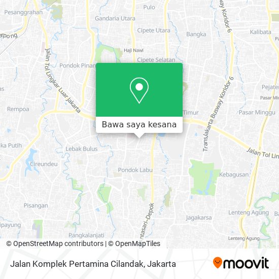 Peta Jalan Komplek Pertamina Cilandak