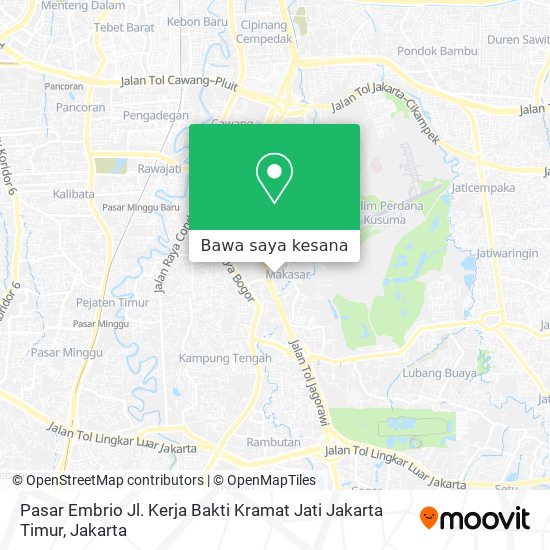 Peta Pasar Embrio Jl. Kerja Bakti Kramat Jati Jakarta Timur