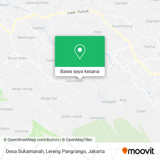 Peta Desa Sukamanah, Lereng Pangrango