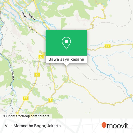 Peta Villa Maranatha Bogor