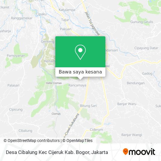 Peta Desa Cibalung Kec Cijeruk Kab. Bogor