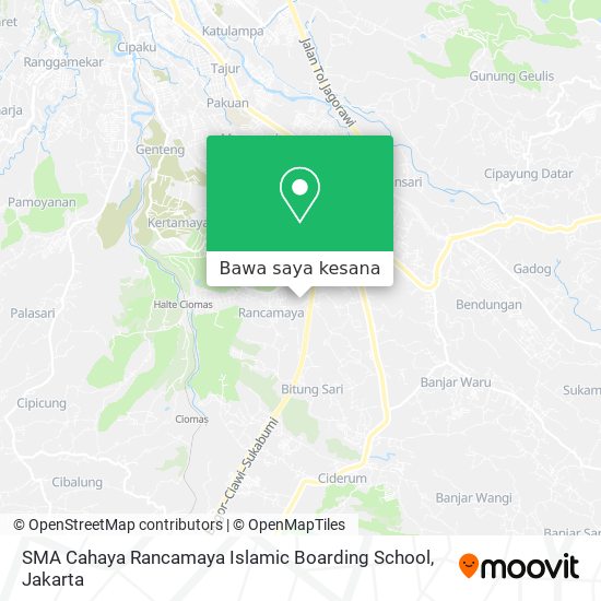 Peta SMA Cahaya Rancamaya Islamic Boarding School