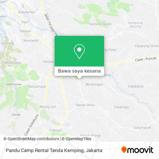 Peta Pandu Camp Rental Tenda Kemping