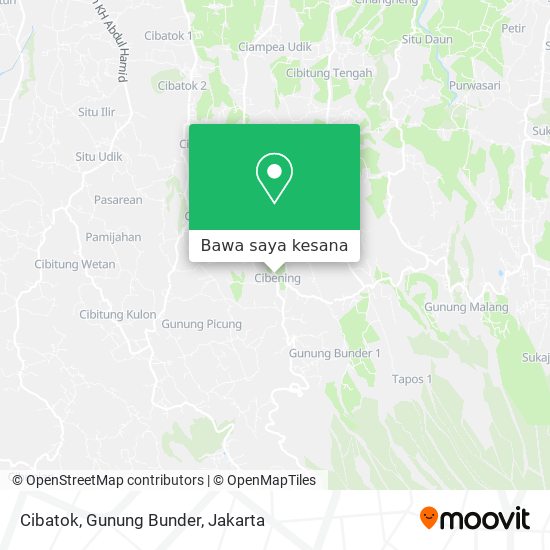 Peta Cibatok, Gunung Bunder