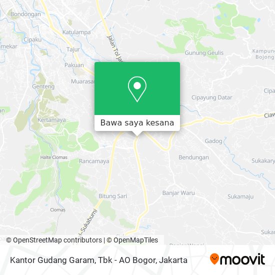 Peta Kantor Gudang Garam, Tbk - AO Bogor