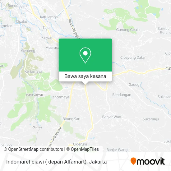 Peta Indomaret ciawi ( depan Alfamart)