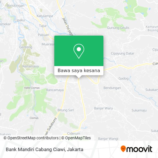 Peta Bank Mandiri Cabang Ciawi