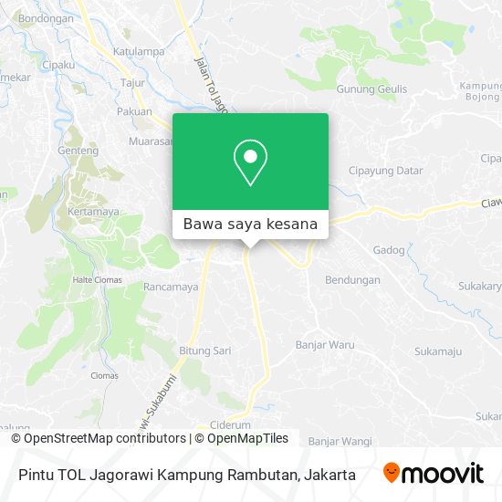 Peta Pintu TOL Jagorawi Kampung Rambutan