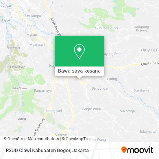 Peta RSUD Ciawi Kabupaten Bogor