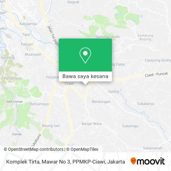 Peta Komplek Tirta, Mawar No 3, PPMKP-Ciawi