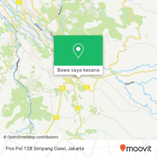 Peta Pos Pol 12B Simpang Ciawi