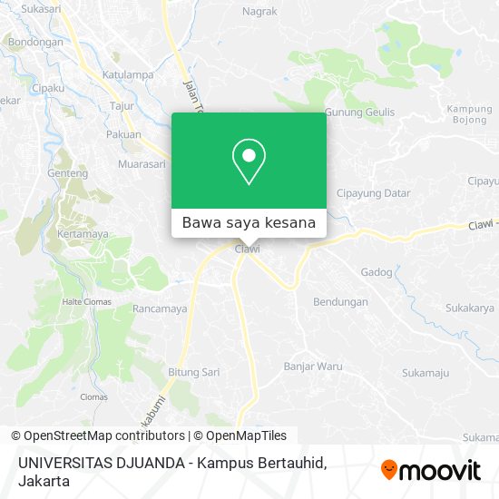 Peta UNIVERSITAS DJUANDA - Kampus Bertauhid