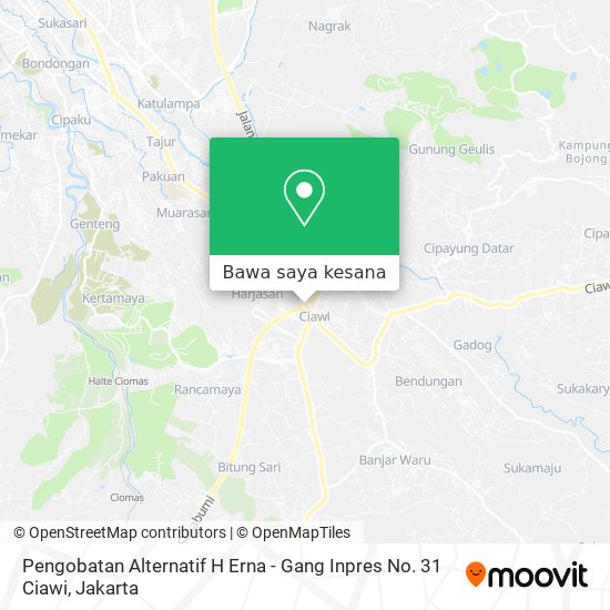 Peta Pengobatan Alternatif H Erna - Gang Inpres No. 31 Ciawi