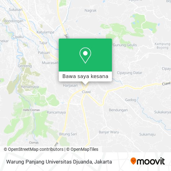 Peta Warung Panjang Universitas Djuanda