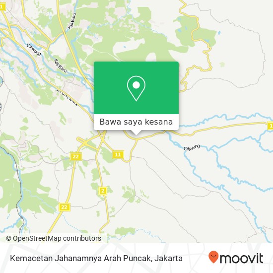 Peta Kemacetan Jahanamnya Arah Puncak