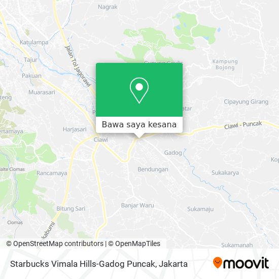 Peta Starbucks Vimala Hills-Gadog Puncak