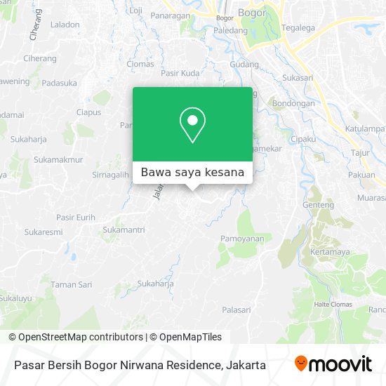 Peta Pasar Bersih Bogor Nirwana Residence