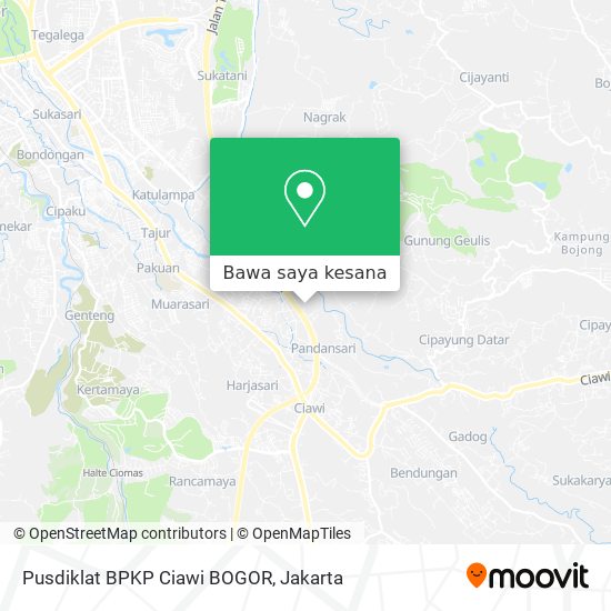 Peta Pusdiklat BPKP Ciawi BOGOR