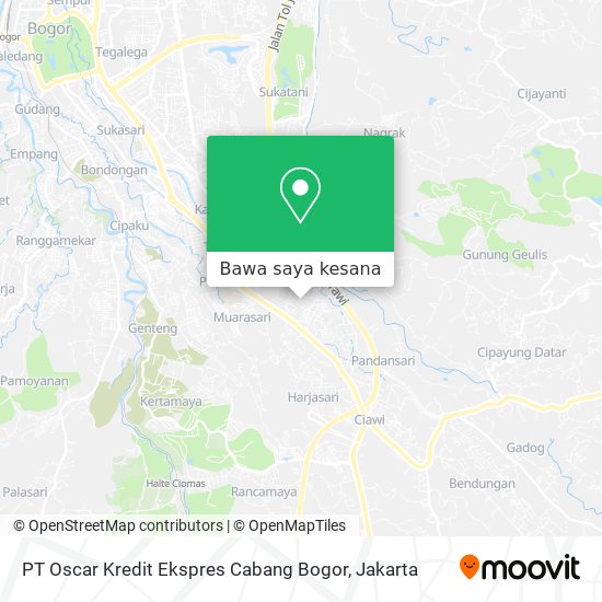 Peta PT Oscar Kredit Ekspres Cabang Bogor