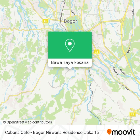 Peta Cabana Cafe - Bogor Nirwana Residence