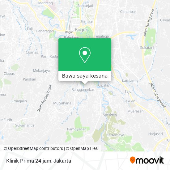 Peta Klinik Prima 24 jam