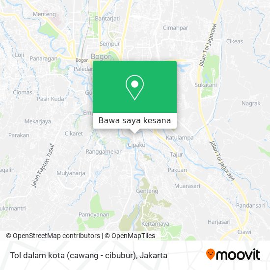 Peta Tol dalam kota (cawang - cibubur)