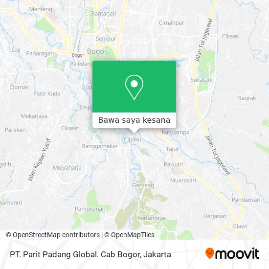 Peta PT. Parit Padang Global. Cab Bogor