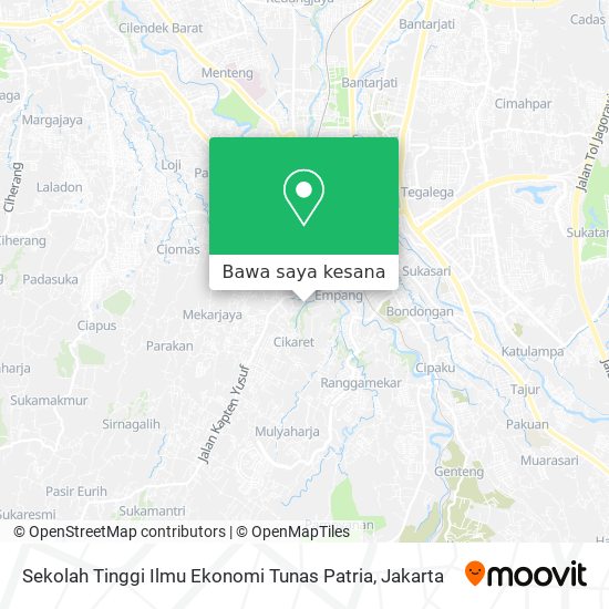 Peta Sekolah Tinggi Ilmu Ekonomi Tunas Patria